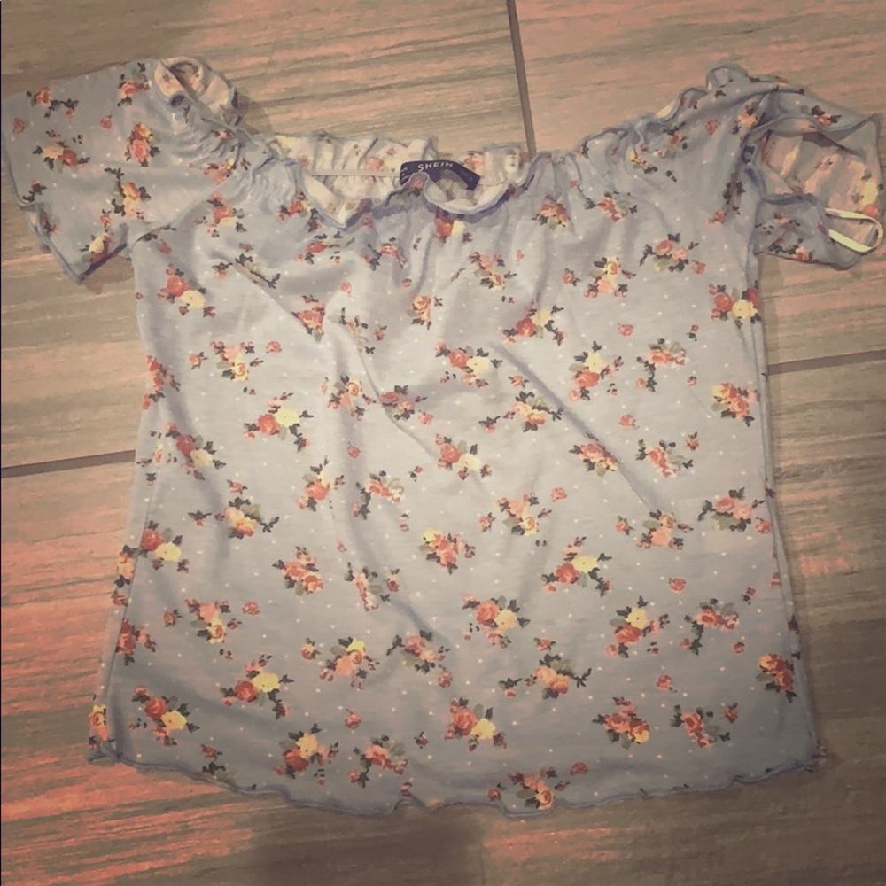 Off the shoulder floral top